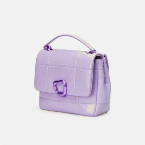 Bolsa De Hombro Songmont Medium Chocolate Lavanda | CHILE V0193