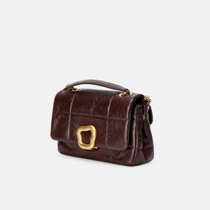 Bolsa De Hombro Songmont Small Chocolate Burdeos | CHILE W2684