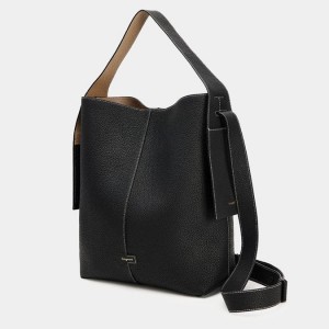 Bolso Tote Songmont Large Drippy Negras | CHILE U8104