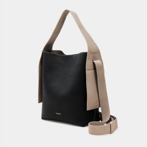 Bolso Tote Songmont Medium Drippy Negras | CHILE W9175