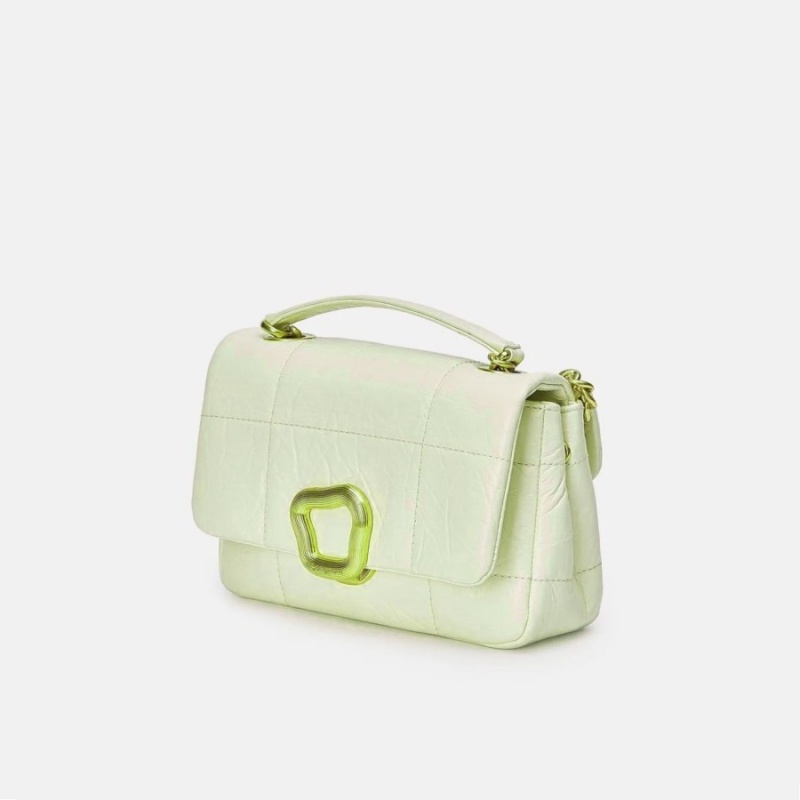 Bolsa De Hombro Songmont Small Chocolate Verde Menta | CHILE J8471